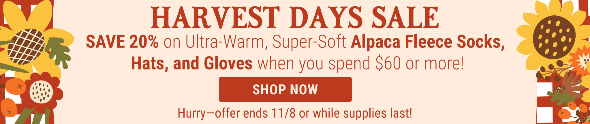 Harvest Days Sale!