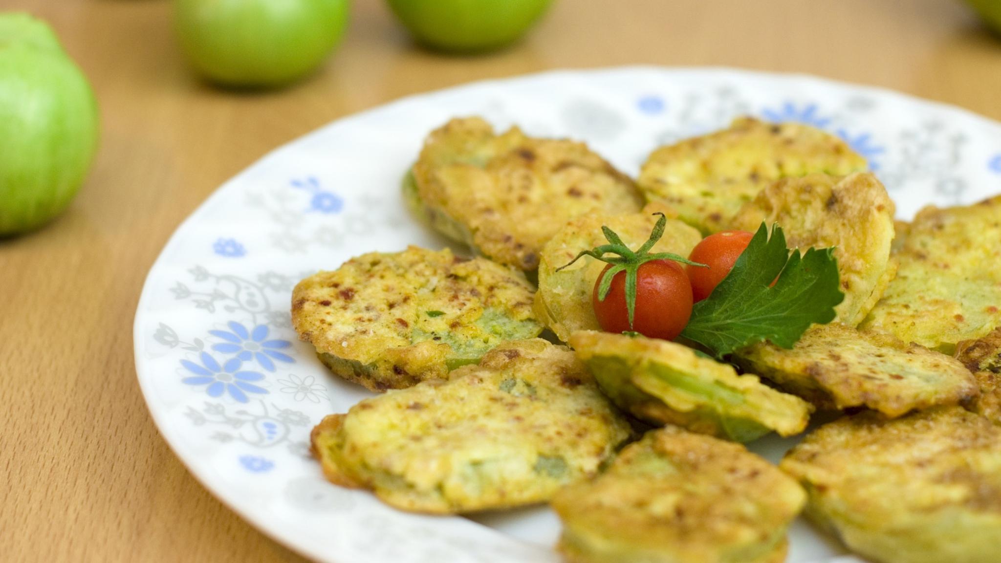  Fried Green Tomatoes on a plate