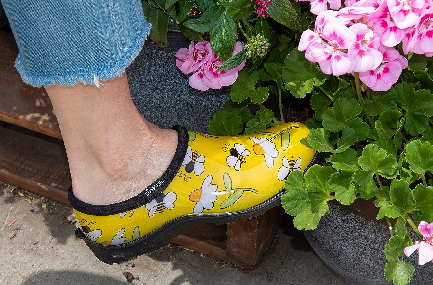 slogger garden boots with bees