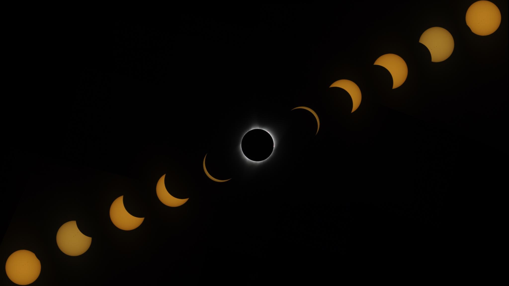 the path of a total solar eclipse