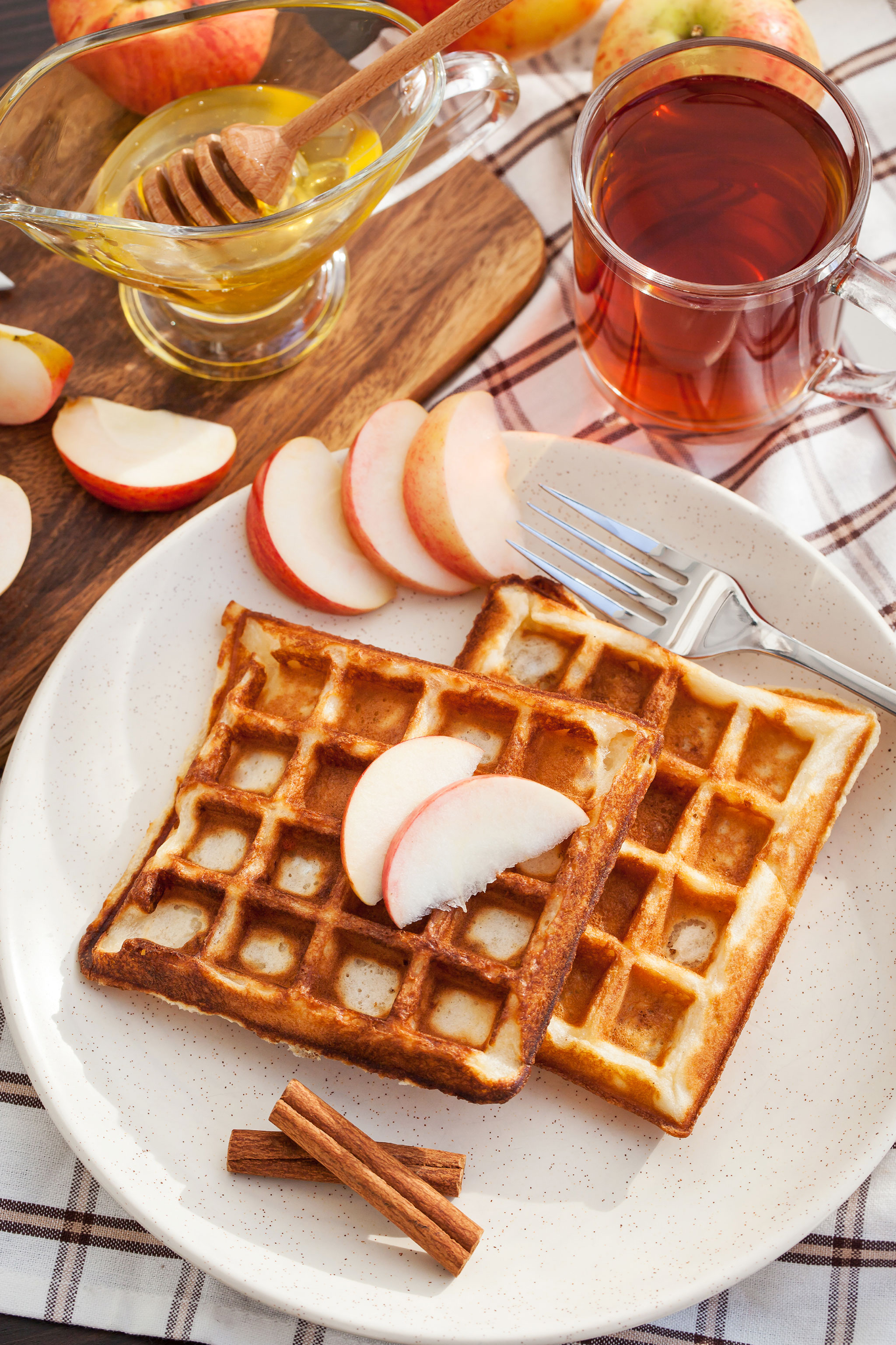 apple cinnamon waffles recipe almanac recipes smirnova ekaterina shutterstock apples