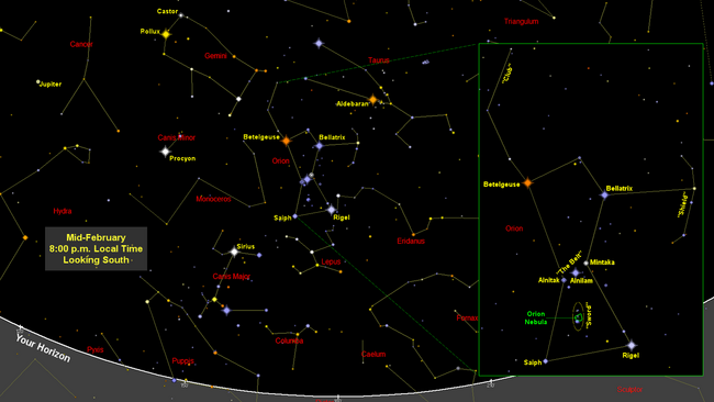 July 2023 Sky Map Star Chart The Summer Triangle The Old Farmer S   Skymap Febuary 