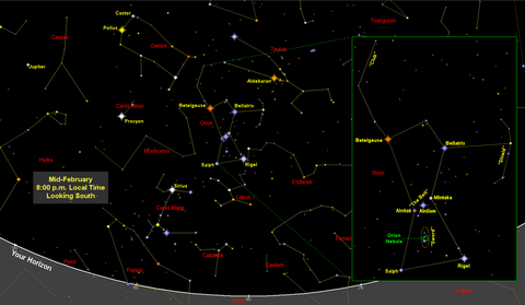 star map orion's belt