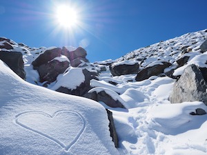 snow and moon