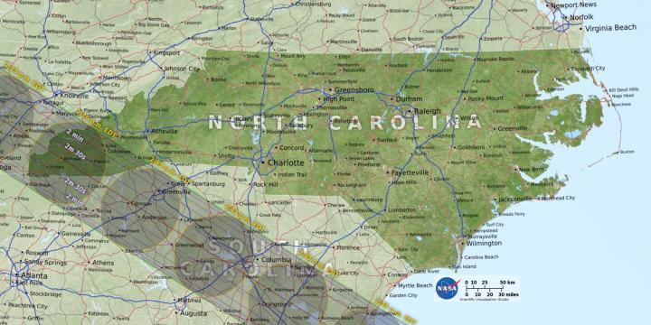 Eclipse Map South Carolina