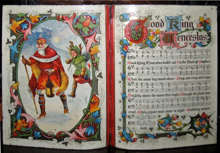 Good King Wenceslas, vintage Christmas song book.