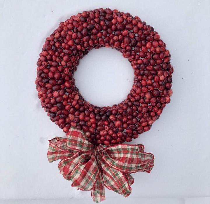 DIY Cranberry wreath