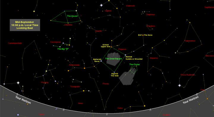 September 2023 Sky Map & Star Chart: Pegasus and Measuring the Sky ...